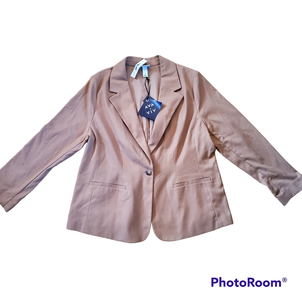 AVA & VIV WOMEN'S PLUS SIZE BLAZER JACKET